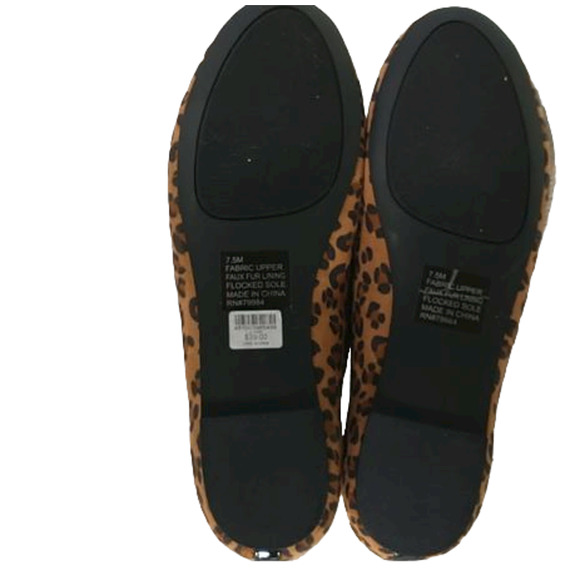 NWT Chico's, Cheetah print faux fur lined slip on Ballet flats. 7.5 - Picture 7 of 11